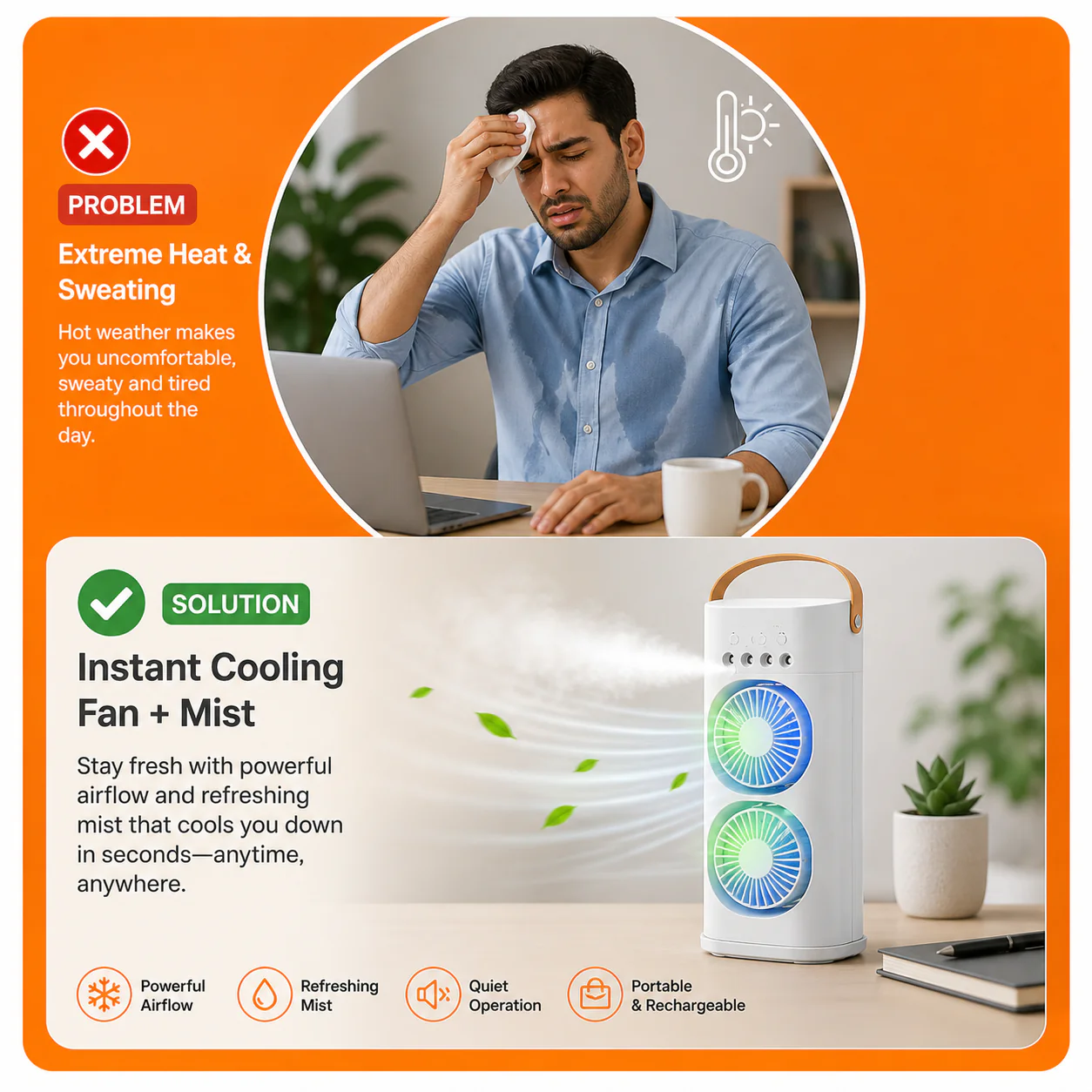 Double Ended Spray Fan